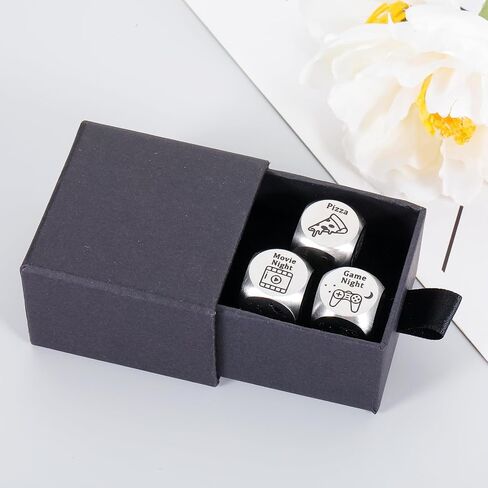 2 Pcs Funny Anniversary Date Night Gifts for Him Her Couples Food Decision Dice Game Decider Valentines Day Christmas Birthday Wedding Honeymoon Gifts for Boyfriend Girlfriend Husband Wife Men Women in Kuwait