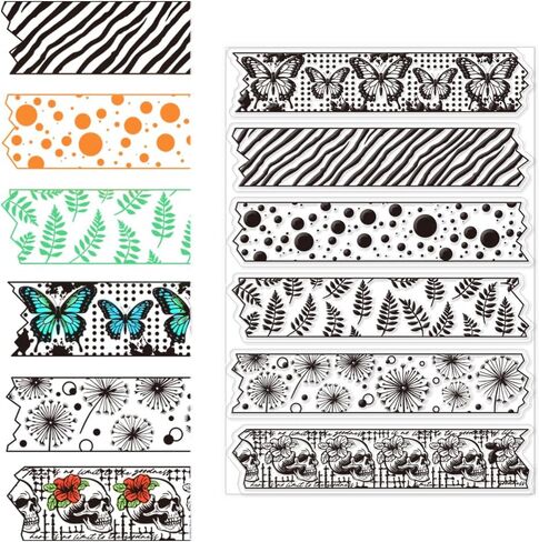 CHGCRAFT Vintage Clear Stamp Tile Background Stamp Silicone Clear Stamp Seals Pattern Background Stamp for DIY Scrapbooking Photo Album Decorative Cards Making 4.33×6.3 Inch in Kuwait