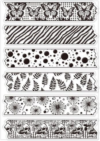 CHGCRAFT Vintage Clear Stamp Tile Background Stamp Silicone Clear Stamp Seals Pattern Background Stamp for DIY Scrapbooking Photo Album Decorative Cards Making 4.33×6.3 Inch in Kuwait