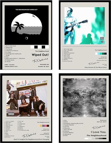 CULION The Neighbourhood Poster 4 Pcs Album Cover Music Posters for Room Aesthetic, Unframe:08x12inch(20x30cm) in Saudi Arabia