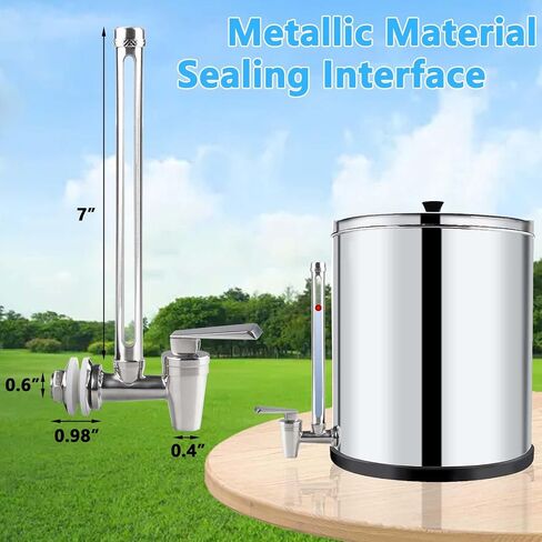 Sight Glass Spigot 7 Inch Stainless Steel Spigot with Clear View Water Level Compatible with Berkey and Waterdrop Gravity-Fed Water Filtration System by GWENBHMTOOL (7 inch) in Saudi Arabia