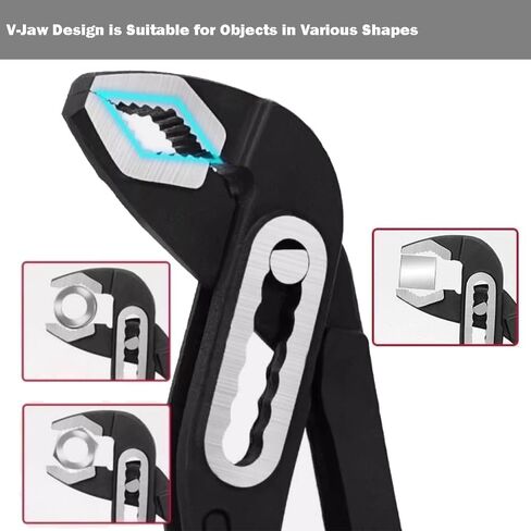 Water Pump Pliers,8" V-Jaw Slip Joint Pliers,Groove Joint Pliers for Home Repair in Kuwait
