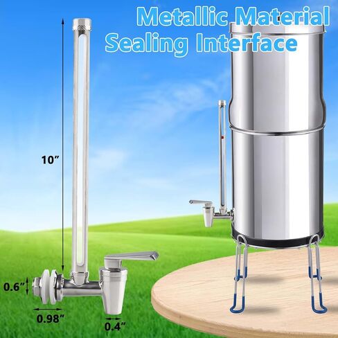 Sight Glass Spigot 7 Inch Stainless Steel Spigot with Clear View Water Level Compatible with Berkey and Waterdrop Gravity-Fed Water Filtration System by GWENBHMTOOL (7 inch) in Saudi Arabia