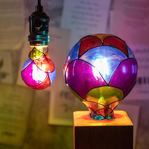 Stained Glass Light Bulb,Rainbow Painted Light Bulb,Mosaic Light Bulb,4W 120V,Multi Colored Colorful Light Bulb Indoor,Fun Romantic Light Bulbs,Unique Decorative Light Bulbs in Saudi Arabia
