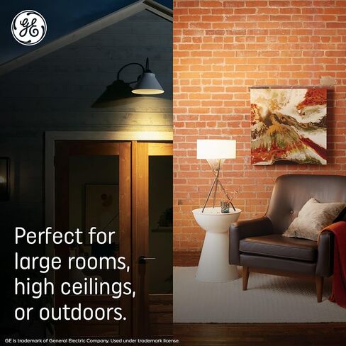 مصابيح إضاءة LED فائقة السطوع من GE، ما يعادل 100 واط، ضوء النهار، مروحة سقف شفافة A15 (8 عبوات) in Kuwait