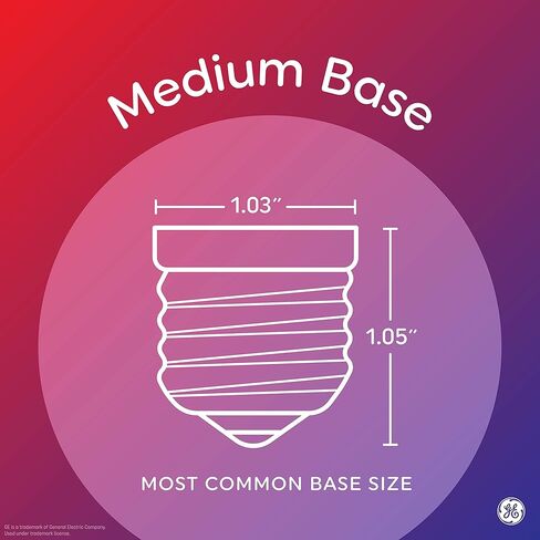 مصابيح إضاءة LED فائقة السطوع من GE، ما يعادل 100 واط، ضوء النهار، مروحة سقف شفافة A15 (8 عبوات) in Kuwait