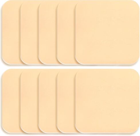 10 Pcs Foam Wound Dressing Non Adhesive Hydrophilic Absorbent Silicone Foam Dressing Waterproof Bandage Cuttable Pads Without Border for Wounds Care 4"x4" in Saudi Arabia