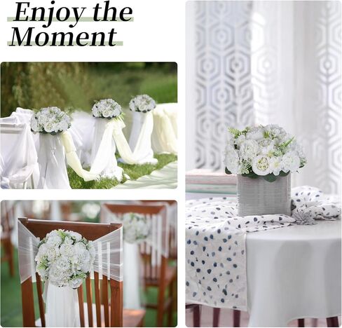 BLOSMON White Peony Flower Balls: 10pc 9.5 Inch Artificial Peonies Floral Arrangement Bouquet Wedding Centerpieces Decoration - Fake Silk Kissing Ball Center Piece Home Party Baby Shower Decor in Kuwait