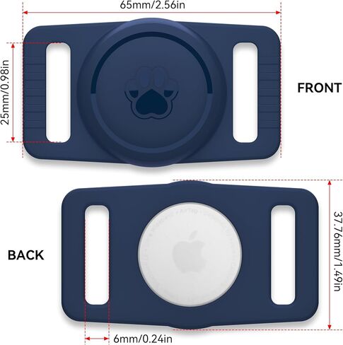 Waterproof Silicone AirTag Holders for Cat and Dog Collars - 2 Pack in Saudi Arabia