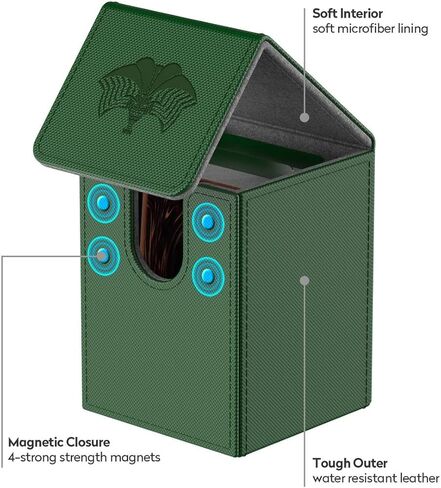 بي هيدي صندوق بطاقات متوافق مع يو جي اوه! حافظة بطاقات مع فاصلين لكل حامل، حجم كبير يناسب اكثر من 100 بطاقة ذات اكمام (فوربيدن وان) (اسود) in Kuwait