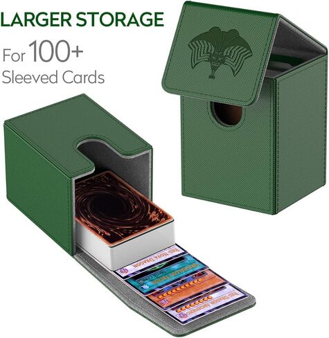 بي هيدي صندوق بطاقات متوافق مع يو جي اوه! حافظة بطاقات مع فاصلين لكل حامل، حجم كبير يناسب اكثر من 100 بطاقة ذات اكمام (فوربيدن وان) (اسود) in Kuwait