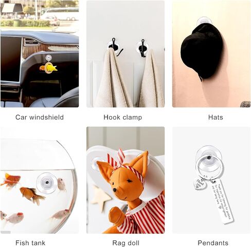 24 Pack Suction Cups with Screw,Ø 25mm Suction Cup Hooks Glass Sucker Pads Clear PVC Sucker Pads for Window Extra Strong Adhesive Suction Holder Rubber Sucker Pad with Metal Screw in Saudi Arabia