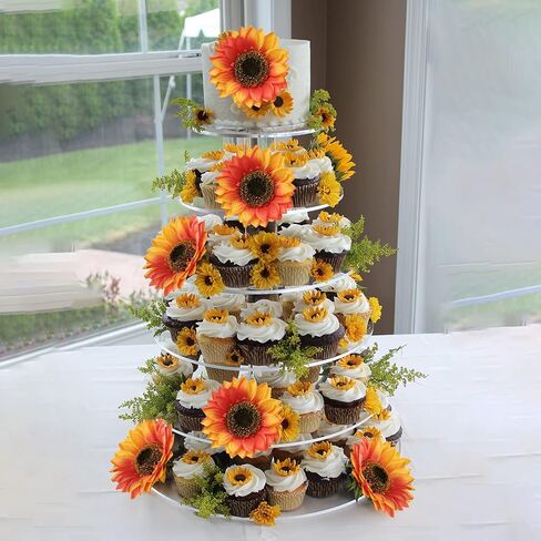 6" Large Artificial Sunflowers Heads, 8PCS Fake Sunflowers Head with Clips Burgundy Silk Flowers Petals for Crafts Fake Sunflowers Decor for Home Party Wedding Shower Room DIY Wreath Gift Box in Saudi Arabia