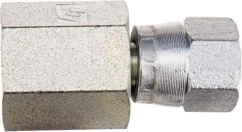 Brennan Industries 6506-04-04 تركيب أنبوب فولاذي مستقيم، 1/4 بوصة - 18 NPTF × 7/16 بوصة -20 خيط SAE، 1/4 بوصة أنثى NPTF × 1/4 بوصة أنثى JIC دوارة in Saudi Arabia