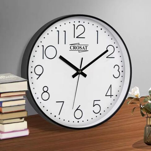 Wall Clock for Living Room - Enhance Your Décor with Our 12 inch Wall Clock - Wall Clocks Battery Operated 12 inch - Round Clock - Silent Wall Clock Non Ticking - White Wall Clock in Saudi Arabia