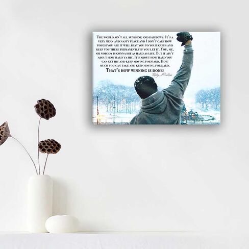 Generic CXLDGUE Rocky Balboa Motivational Quote Movie Poster Decorative Wall Art Boxing Inspiring Quotes Hope Prints Artwork Modern Wall Decor, 16x24in(40x60cm)-Unframed in Saudi Arabia