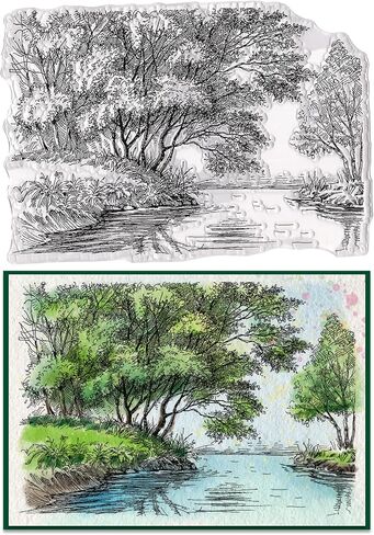 Hying Flowers Background Clear Stamps for Card Making, Floral Leaves Rubber Stamps Spring Plants Transparent Stamp Seal for Crafting DIY Scrapbooking Photo Album Decorations in Kuwait
