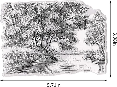 Hying Flowers Background Clear Stamps for Card Making, Floral Leaves Rubber Stamps Spring Plants Transparent Stamp Seal for Crafting DIY Scrapbooking Photo Album Decorations in Kuwait