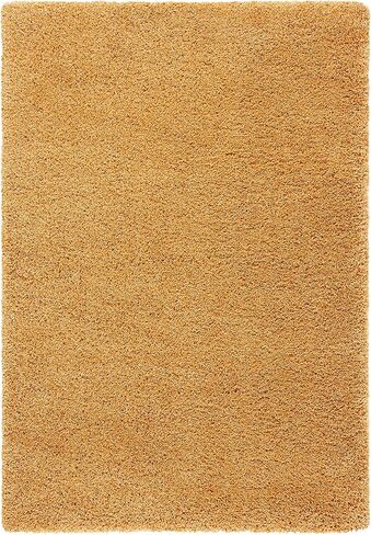 SAFAVIEH Hudson Shag Collection Accent Rug - 3' x 5', Gold, Modern Solid Design, Non-Shedding & Easy Care, 2-inch Thick Ideal for High Traffic Areas in Entryway, Living Room, Bedroom (SGH220D) in Saudi Arabia