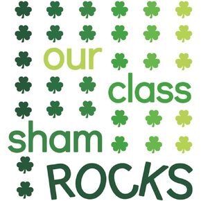 Whaline 59Pcs St. Patrick's Day Cutouts Our Class Shamrocks Letter Cut Outs Colorful Clover Shape Cardboard Paper Cutting Decoration for Irish Holiday Classroom Bulletin Border Decor Supplies