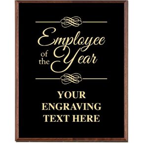 Corporate Employee Recognition Plaques - 5 x 7 Gold Etched Recognition Trophy Plaque Awards Prime