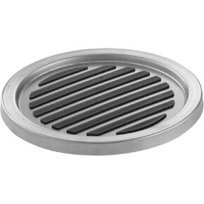iDesign Forma Brushed Stainless Steel Drink Coasters for Home Counters, Kitchen, Dining Room, Living Room, Patio, Coffee Table, Set of 4, Black,20550