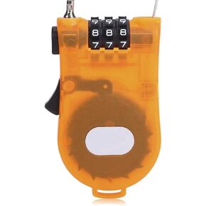 Digit Password Steel Cable Padlock, Antirust Waterproof Retractable Keyless Password Anti-Theft Lock for Bicycle Luggage Backpack