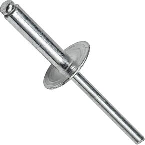Large Flange Pop Rivets 3/16" x 1/4" All Aluminum Dome Head Blind 6-4 Gap .188" - .250" Quantity 50 by Fastenere