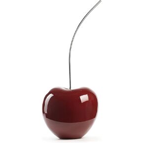 Finesse Decor Small Cherry Sculpture Table Decor | Artistic Resin Sculpture and Decor Accents | Modern and Luxury Room Decor Sculpture for Home Decoration, (Burgundy)