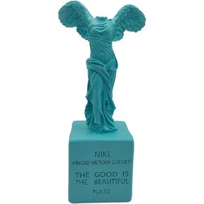 Resin Winged Victory Goddess Statue - The Graceful Greek Art Sculpture of The Warrior Goddess(Grey)
