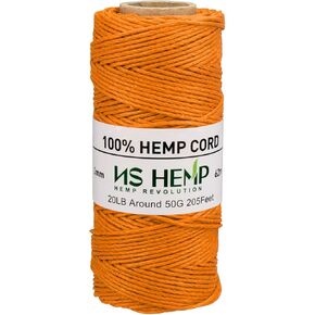 NS HEMP سلك القنب 100%، صناعة المجوهرات، 0.5 ملم، 120 متر (48 قدم) (19# أزرق فاتح)