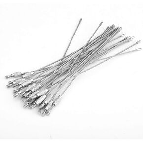 Zerodis Wire Key Chain, 20 Pack of Key Hooks Stainless Steel Wire Ring for Hanging Luggage Tag Keyrings