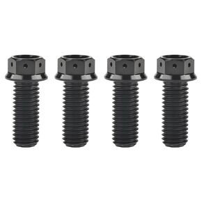 Titanium Flange Hex Head Bolt M8 15 20 25 30 35 40 45 50 55 60mm Screws Pack of 4 (M8x35mm, Silver)