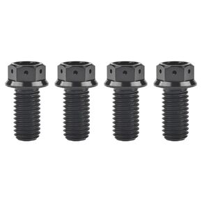 التيتانيوم شفة عرافة رئيس الترباس M8 15 20 25 30 35 40 45 50 55 60mm مسامير حزمة من 4 (M8x35mm، الفضة)