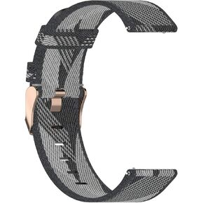 For Garmin Venu Replacement Band, 20mm Replacement Nylon Wrist Band Strap For Garmin Venu and Smasung Galaxy Watch Active 2(Nylon Gray)