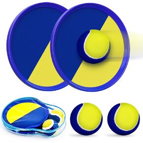Aywewii Toss and Catch Ball Set Kids Games, Beach Toys Outdoor Yard Games for Kids with 6 Paddles and 3 Balls Outside Toys for Kids Age 3-12 Girl Boy Birthday Gift
