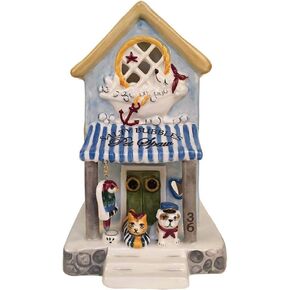 Blue Sky Ceramics Salty Bubbles Pet Spaw Candle House, Multi (19209)