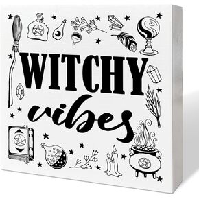 Witchy Tarot Desk Decor Wooden Box Sign, The Lovers, Boho Celestial Witchy Decor for Home Bedroom Living Room Mystical Astrology Decoration Witchy Gifts for Women Teens Friends Girls