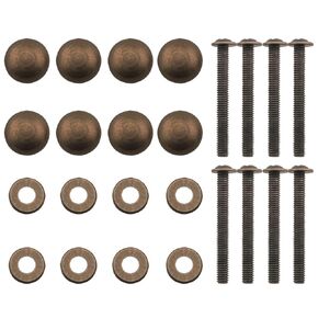 8PCS Pure Brass Decorative Screws with Covers for Mirror Screws Mirror Fixing Screw Covers Extended Screws (15mm, Bronze)
