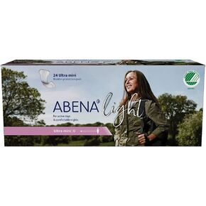 Abena Light Premium Incontinence Pad, Ultra Light Absorbency, Size 0, 240 Count (10 Packs of 24)