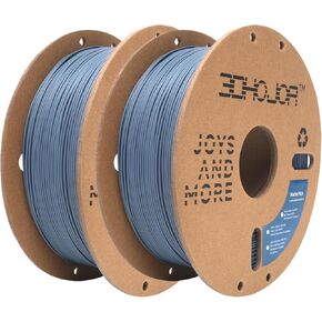 Matte PLA Filament 1.75mm, Upgrade Matte 3D Printer PLA Filament, 1KG*2 Cardboard Spool 3D Printing Filament for 3D Printers(Matte Gray 2Pack)