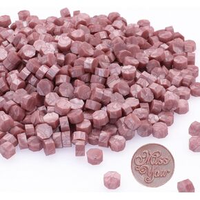 Pearl White Wax Seal Beads, ONWINPOR 300 Pieces Octagon Sealing Wax Beads for Letters, Cards, Wedding Invitations, Wine Package, Gift Wrapping, Christmas Card (Pearl White) in Kuwait