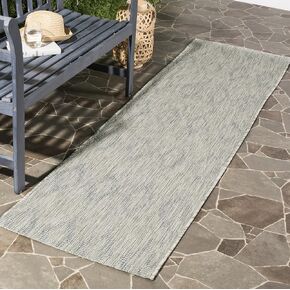 SAFAVIEH Courtyard Collection 2'3' x 22' Grey CY8522 Indoor/ Outdoor Patio Backyard Mudroom Runner Rug