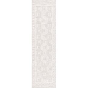 SAFAVIEH Trends Collection Runner Rug - 2'2" x 8', Beige & Ivory, Modern Textured Design, Non-Shedding & Easy Care, Ideal for High Traffic Areas in Living Room, Bedroom (TRD106B)