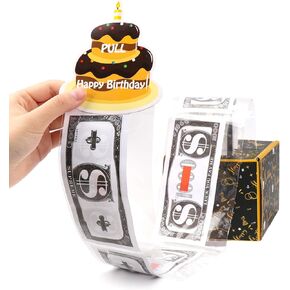Birthday Surprise Money Box Cash Gift Pull, Funny Cash Gift Box with Pull Out Christmas Card, Birthday Surprise Gift Box for Women Men Kids Best Friend - A Loving Way to Give Cash Gifts