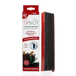 TipNot Furniture Anchor, No-Tools-Required, Aesthetically Pleasing - Invisible Once Installed, Furniture Wall Anchor to Childproof and Babyproof Your Home, Holds Up to 300 Pounds, 2-Pack