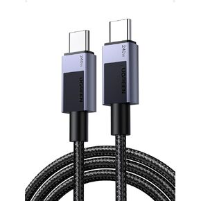 UGREEN USB C to USB C Cable, 240W USB C Cable Fast Charging, USB C Charger Cable Type C Cord Compatible with MacBook Pro/Air, iPhone 15/15 Pro/15 Pro Max, Galaxy S24/S23, iPad Pro/Air/Mini 6, 3.3FT