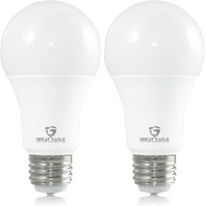 Great Eagle Lighting Corporation 40/60/100W Equivalent 3-Way A19 LED Light Bulb 2700K Warm White Color (2-Pack)