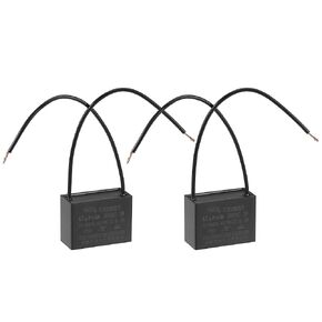 uxcell Ceiling Fan Capacitor CBB61 4.7uF 250V AC 2 Wires Metallized Polypropylene Film Capacitor 38x28x18mm for Electric Fan Pump Motor Generator 2Pcs
