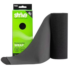 STRIVE Compression 2.5"x60" Therapy Wrap for Wrist, Arm, Leg, Ankle, Elbow, Enhances Blood Flow, Reduces Swelling, Accelerates Healing, Black, Made in The USA